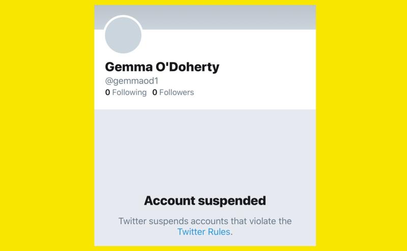 Update: Longford mother says 'free speech is a privilege and shouldn't be abused' following temporary suspension of Gemma O'Doherty's Twitter account