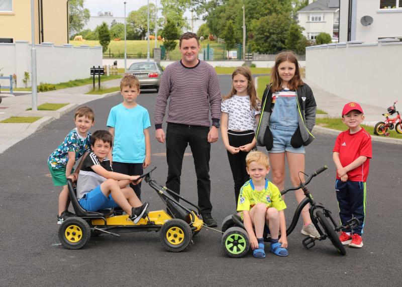 Gerard Farrell and residents of Knock Manor Picture: Shelley Corcoran