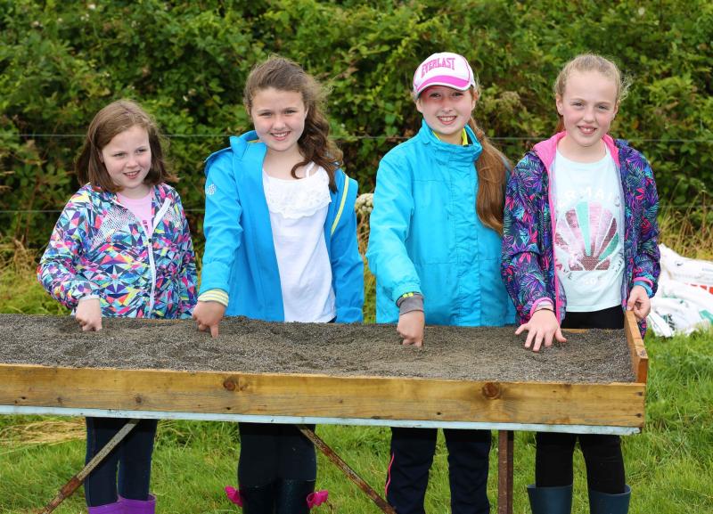 Grainne McKenna, Niamh Corrigan, Caoimhe Donnelly, Maria McKenna playing Find the 50 Photo by Shelley Corcoran