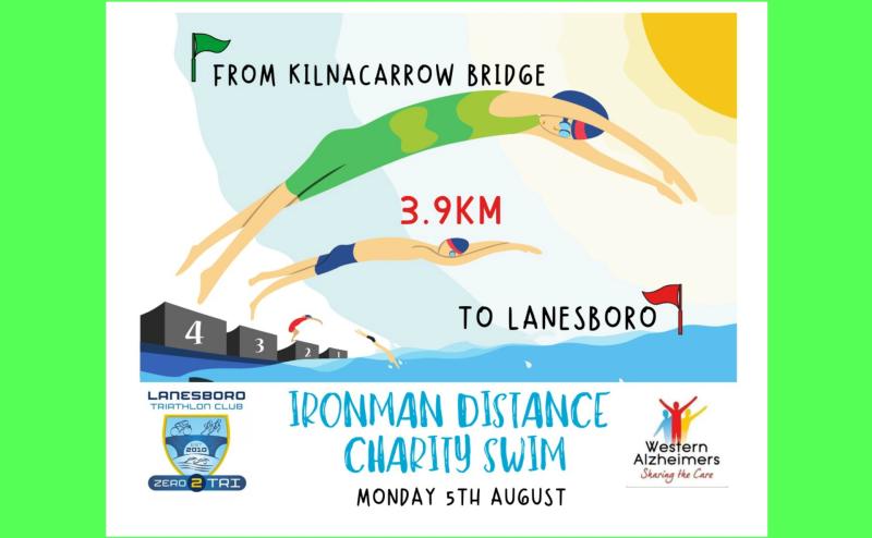 Lanesboro Triathlon Club Ironman distance charity swim in aid of The Alzheimer Society of Ireland