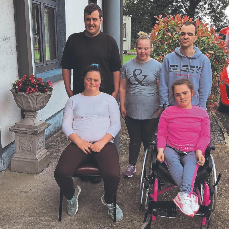 Adrian Hand, Niamh Rushe and Bernard O’Leary (back), and Amanda Butler and Zoe McCreanor (front) from St Christopher’s Services, Longford who recently completed Seetec’s Digital Skills course