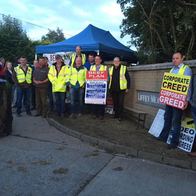 Cllr Paraic Brady, pictured on the picket line in Ballyjamesduff
