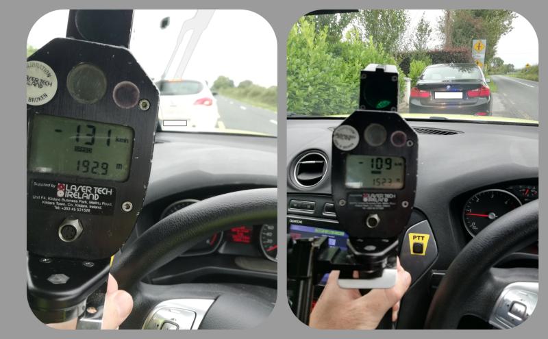 Gardaí in Longford detect motorists exceeding speed limit by 49 and 51 kilometres per hour