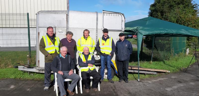 A small portion of the farmers protesting at Edgeworthstown