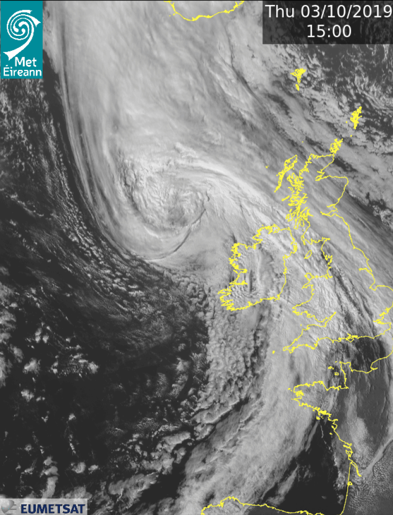 Met Éireann updates Storm Lorenzo warning and publishes latest dramatic satellite image of what's coming