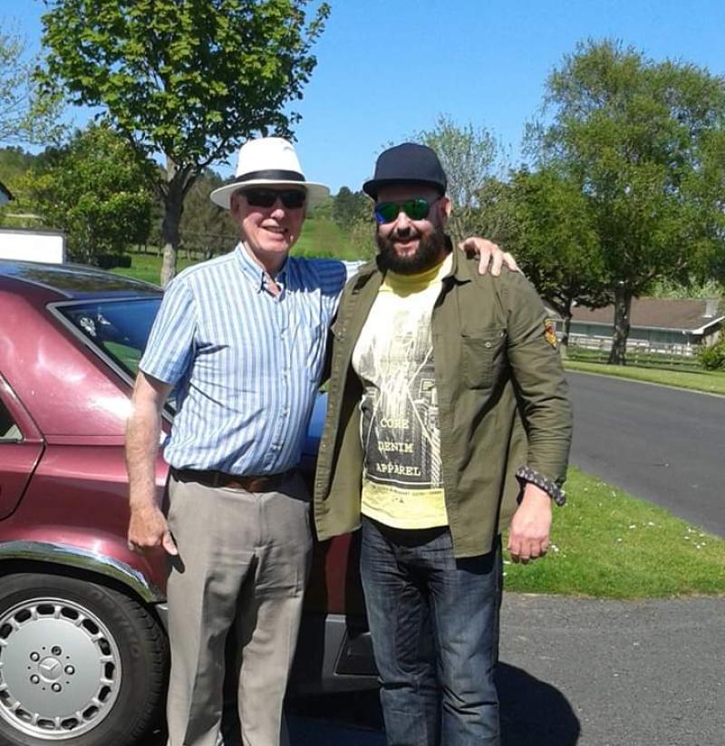 Richard (right) with his father Daniel