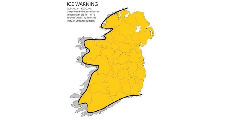 Longford Weather Alert: Dangerous driving conditions as temperatures to dip below zero