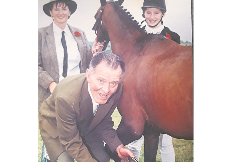Blacksmith  JP McManus (RIP) pictured inspecting the shoe on a horse at the Cloone Show in 1994 Picture: Joe McDonagh