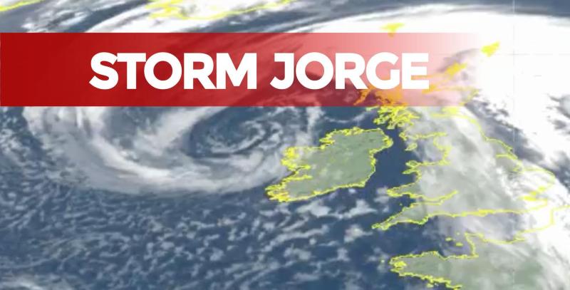 Public advised to stay indoors as 'severe' Storm Jorge hits Ireland 
