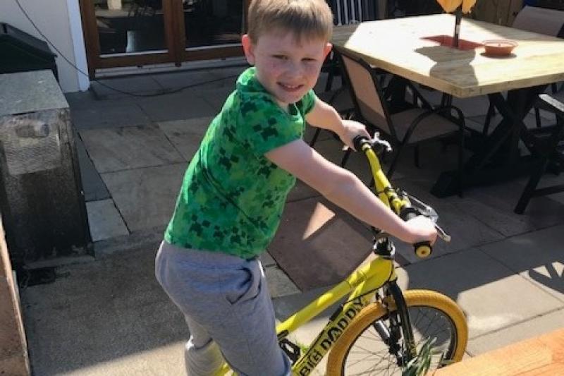 Longford boy endeavours to raise funds for Laura Lynn by cycling