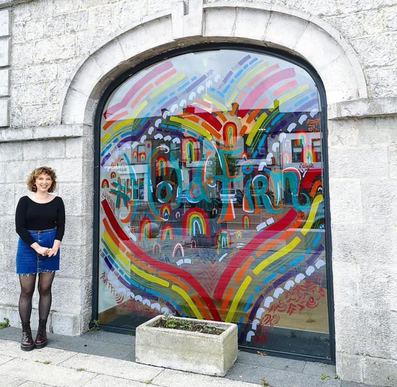#HoldFirm: Powerful message from Colehill artist Una Cahill at Ballymahon Community Library