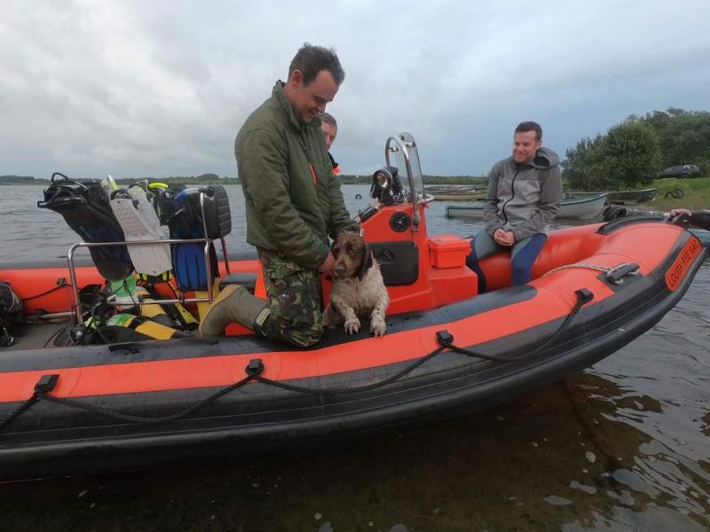 Elderly dog rescued from lake by Lanesboro's Lough Ree Sub Aqua Club