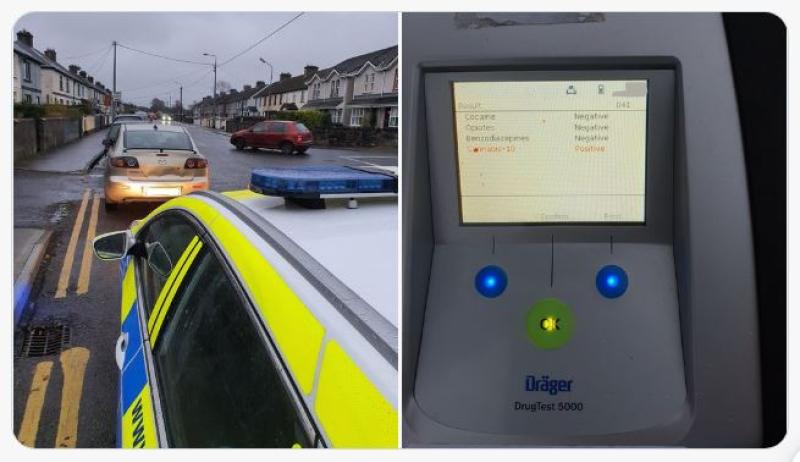 Driver arrested by Longford Roads Policing Unit after testing positive for cannabis