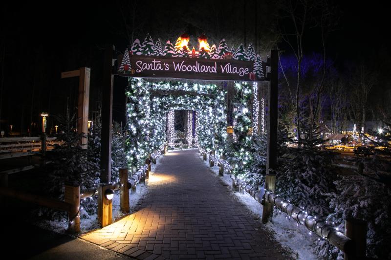 Visit Santa's Woodland Village this Christmas at Center Parcs Longford Forest 