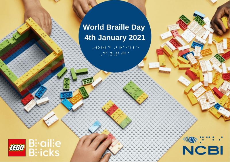 To celebrate World Braille Day NCBI is distributing LEGO Braille Bricks toolkits