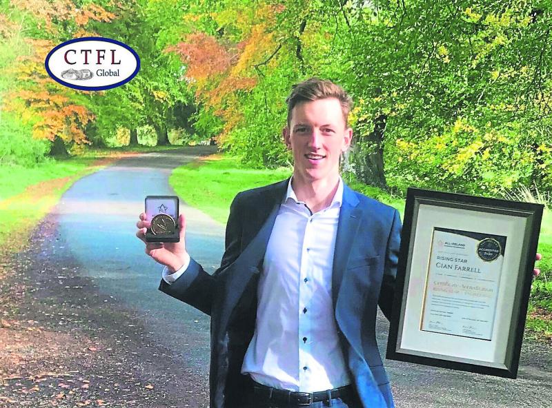 Rising star accolade for Longford's Cian Farrell