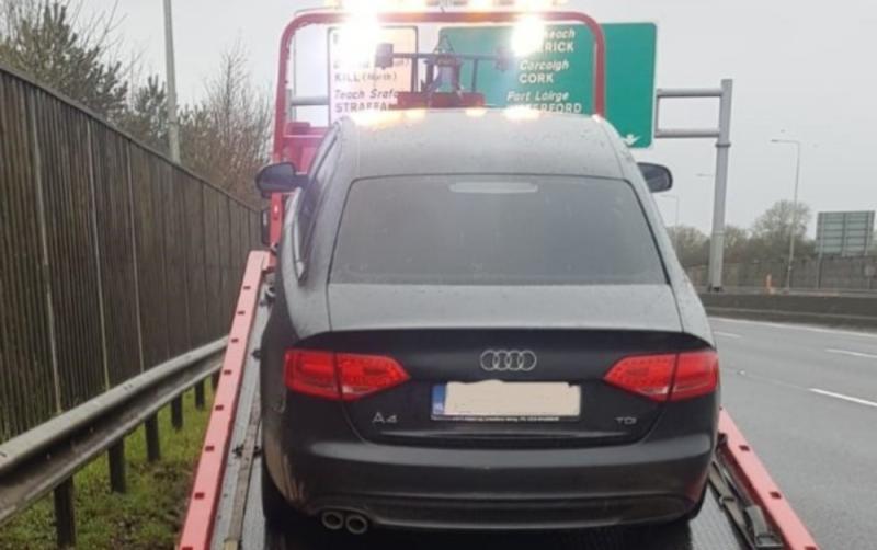 Gardai seize car after clocking uninsured motorist well above speed limit in dangerous conditions