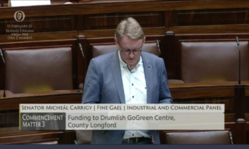 Longford Senator pledges his support for Drumlish Go Green Centre and creation of new jobs