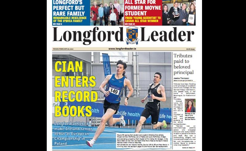 Record breaking exploits of athlete Cian McPhillips raise Longford spirits