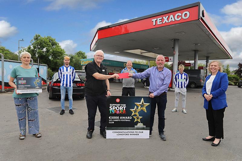 Longford's UCL Harps receives €5,000 Texaco Support for Sport Funding boost 