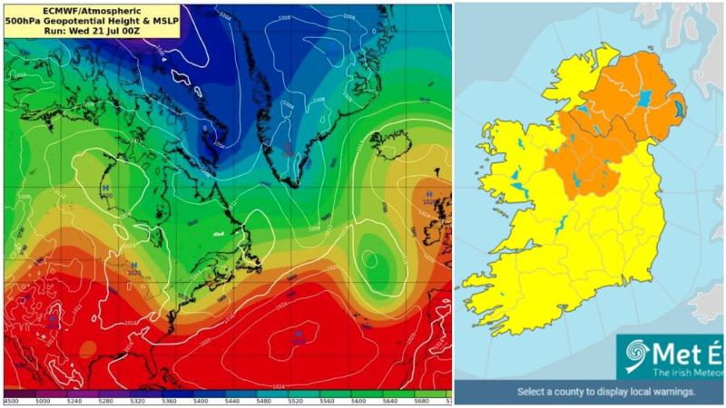 Longford set to sizzle as Met Éireann issues heatwave warning - Mount Dillon recorded highest temperature in country yesterday 