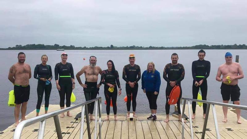 Lough Ree Orcas swimming group swim from Tarmonbarry to Lanesboro