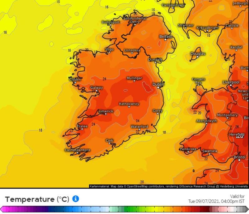 Mini heatwave on the way! Hot weather forecast for the coming  week for Ireland