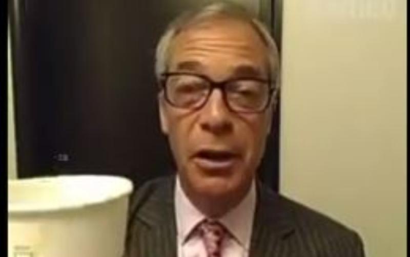Watch: Nigel Farage 'tricked' into posting 'Up the Ra' message