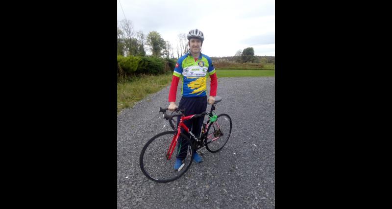 Colin Fayne undertaking charity cycle for Disabled People of Longford (DPOL)