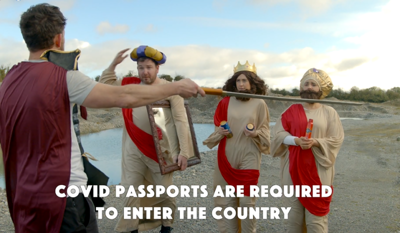 WATCH: Irish pub's hilarious Christmas advert re-imagines Nativity with Covid certs 