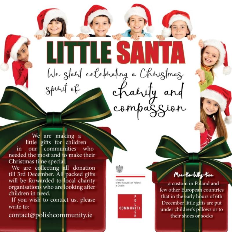 Midlands Polish Community to deliver gifts to Longford children as part of Mikolajki (Little Santa) charity initiative 