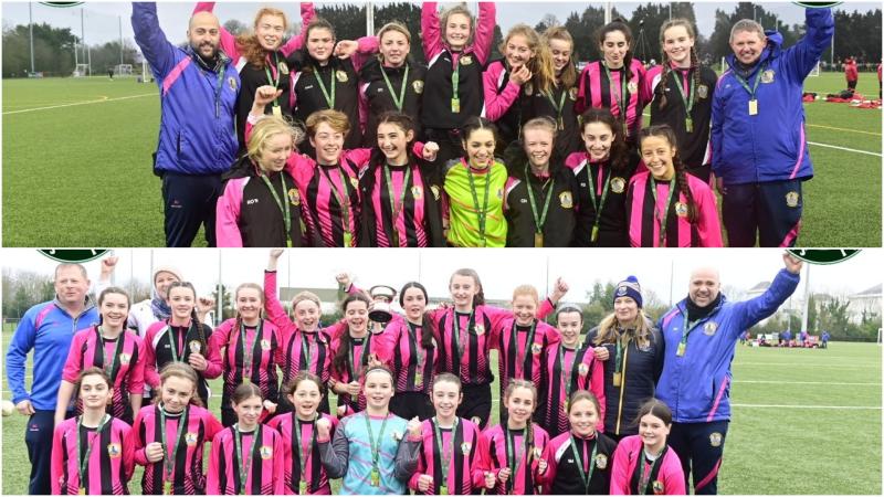 Longford girls soccer squads complete a sweet and memorable double