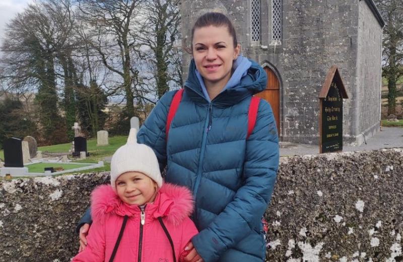 Ukrainian mother and child reach Midlands town after escaping war