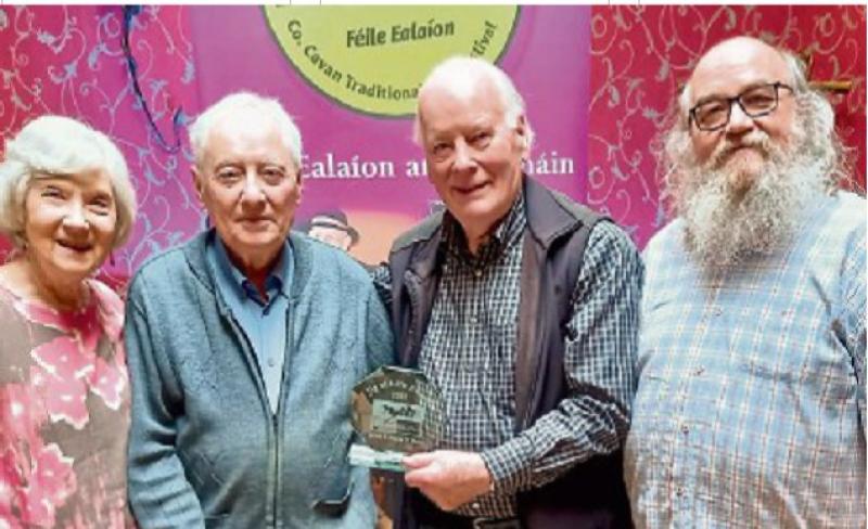 Joyce and Aidan O'Hara, Martin Donohoe and Len Graham, at the NYAH Jig of Life Awards, Cavan