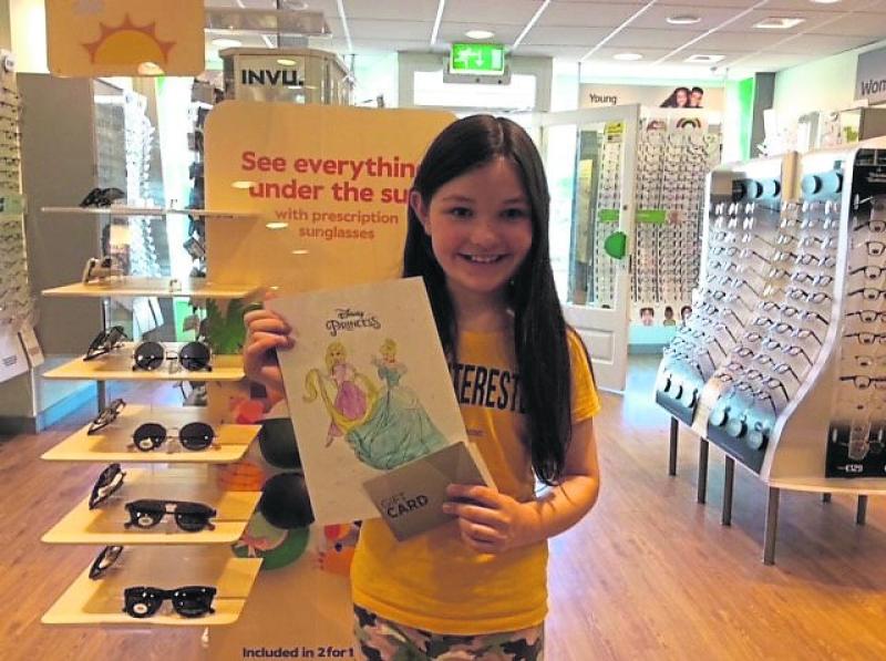 Georgia wins Specsavers Family Fun Day colouring competition