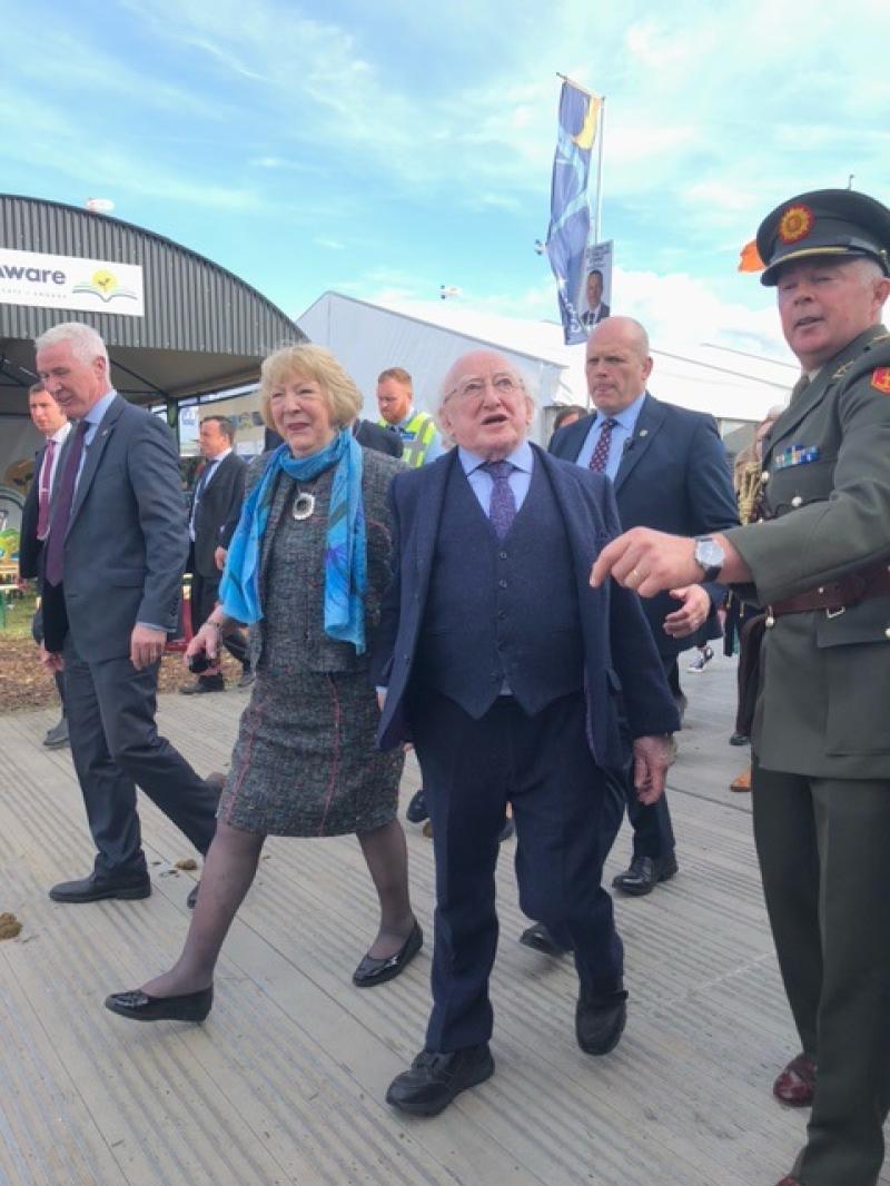 Young Longford photographer (11) captures President Higgins as he arrives at National Ploughing Championships 