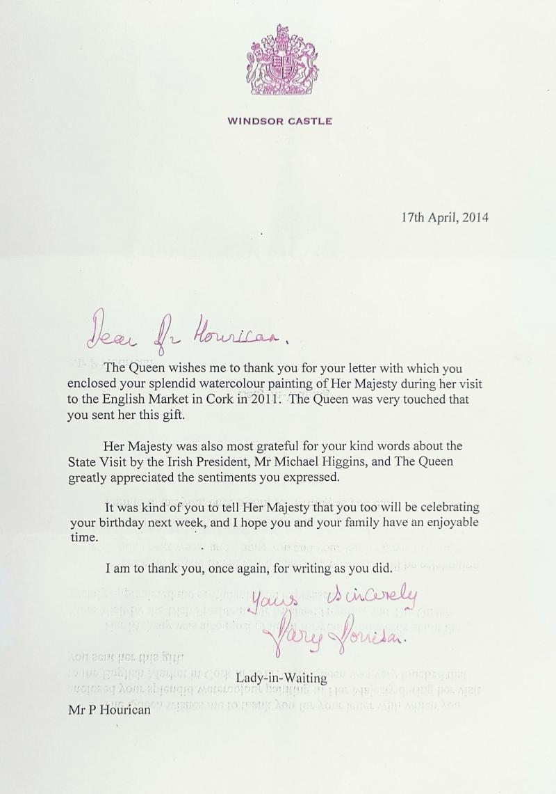 Longford man Pat paints a glowing picture of Queen Elizabeth