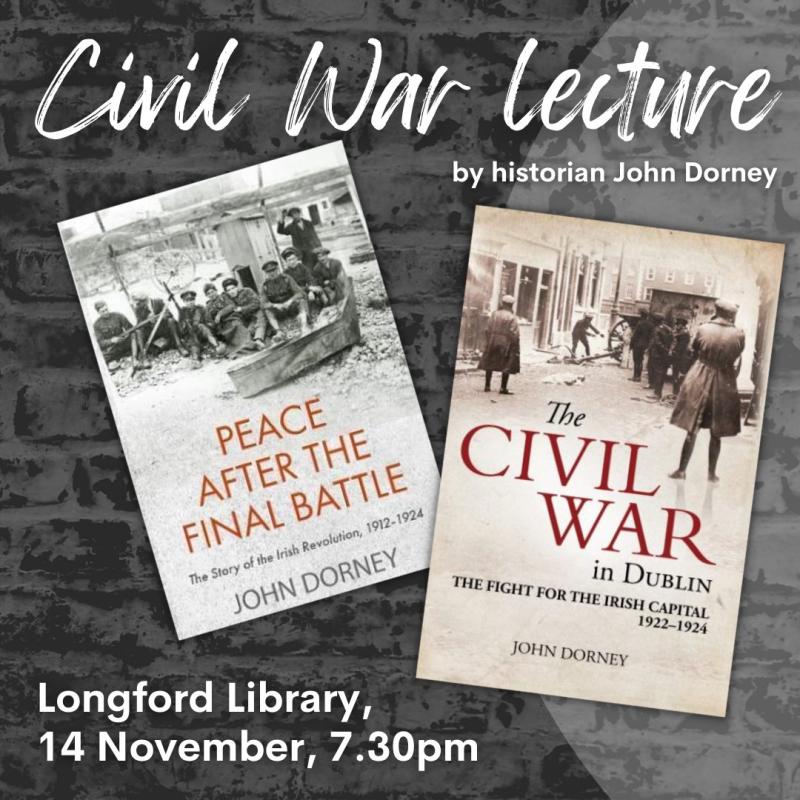 Civil War lecture by historian John Dorney in Longford library 
