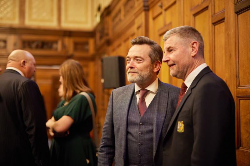 Longford native meets An Taoiseach and former soccer star during Manchester trade visit