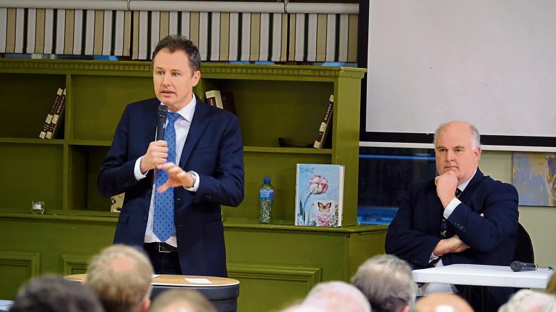 Large crowds attend Longford rugby club for farmer's meeting with Agriculture Minister