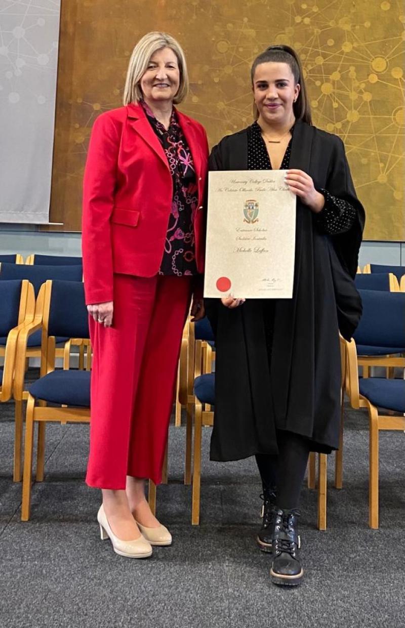 Longford law student presented with UCD Entrance Scholarship