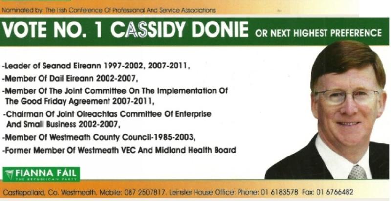 STORY OF THE WEEK: NOVEMBER 14, 1997 - 26 YEARS AGOSenator Donie Cassidy still has it!