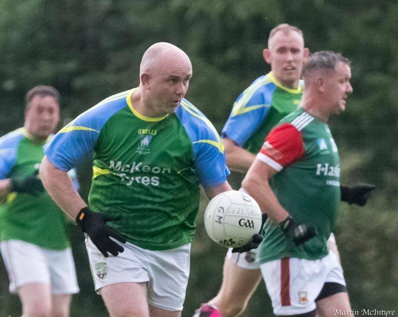 Leitrim/Longford Masters in action against Armagh