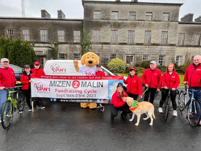Longford volunteers undertake fundraising cycle from  Mizen Head to Malin Head for Cian's Kennels 
