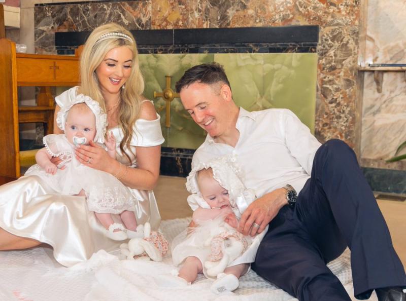Former TD and Fair City star overcome hurdles on day of twins' joyous Christening 