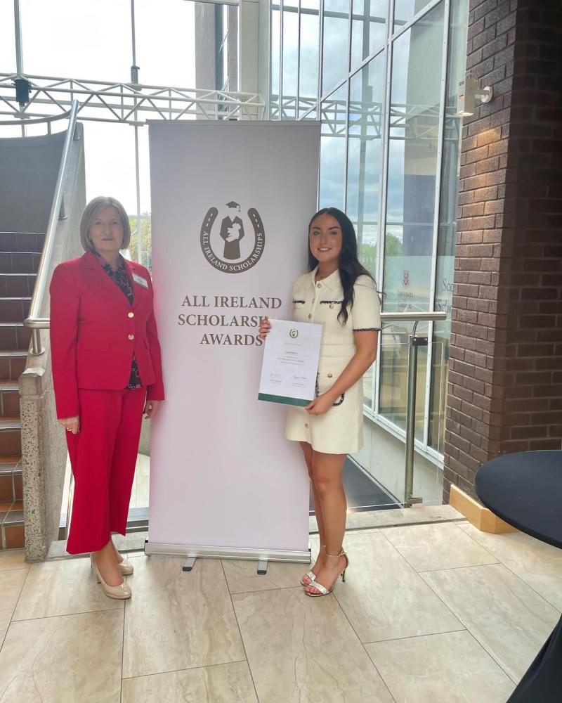 Longford student presented with JP McManus All Ireland Scholarship Award