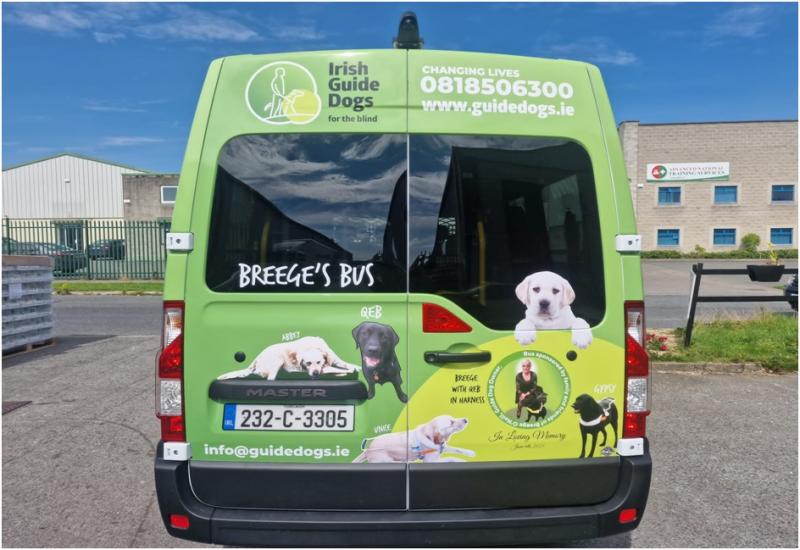 Almost €4,000 raised at Longford presentation of Breege's Bus to Irish Guide Dogs for the Blind
