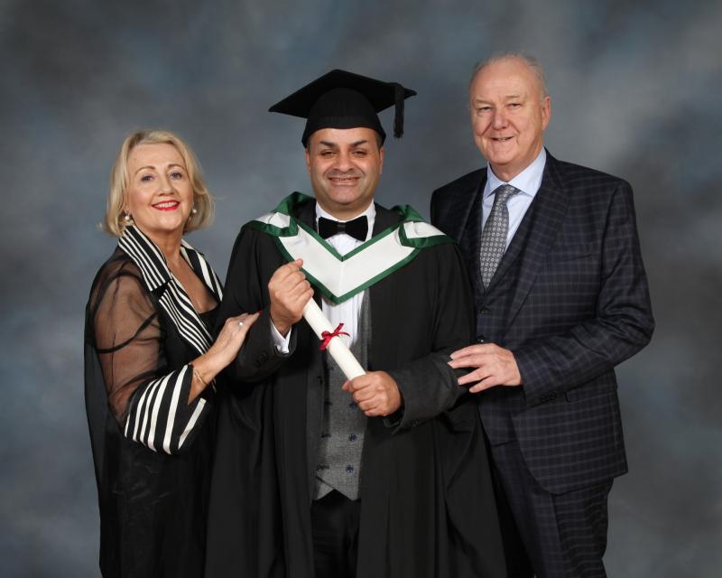 Anthony Diego celebrates Trinity College graduation with his Longford family 