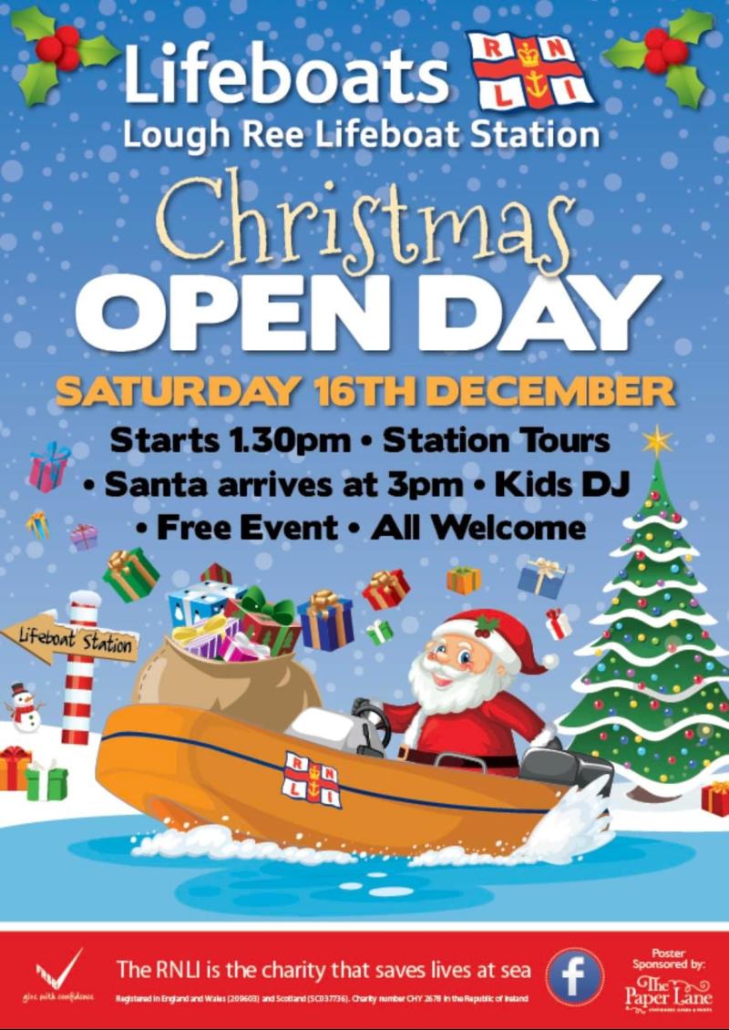 Santa Claus all set for Lough Ree RNLI Christmas Open Day