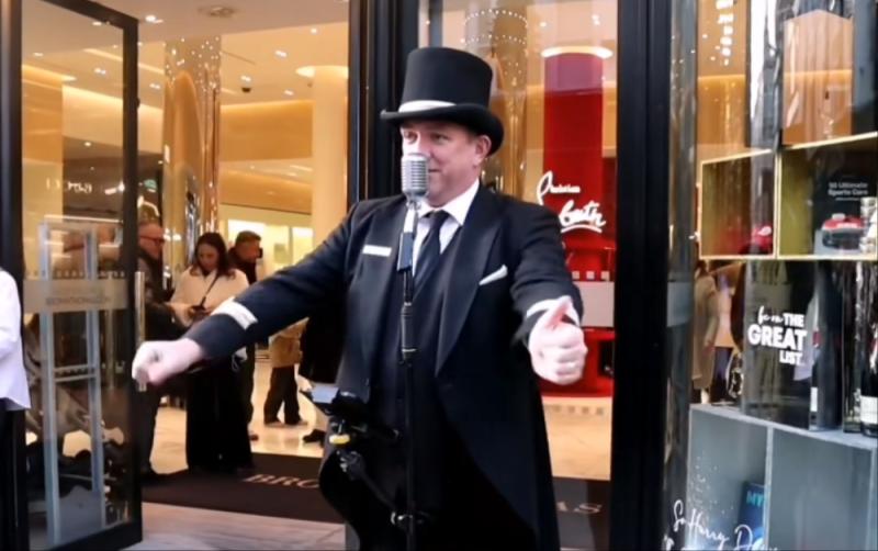 WATCH: Brown Thomas doorman surprises shoppers by singing Christmas classics on street